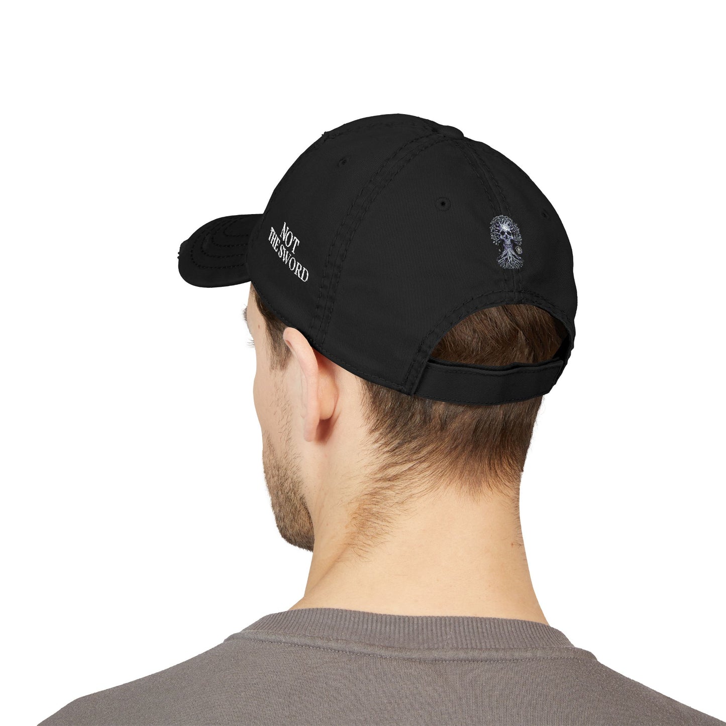 Distressed Dad Hat - World at Large Embroidered Cap, Casual Hat for Every Day, Trendy Style, Birthday Gift, Summer Accessory