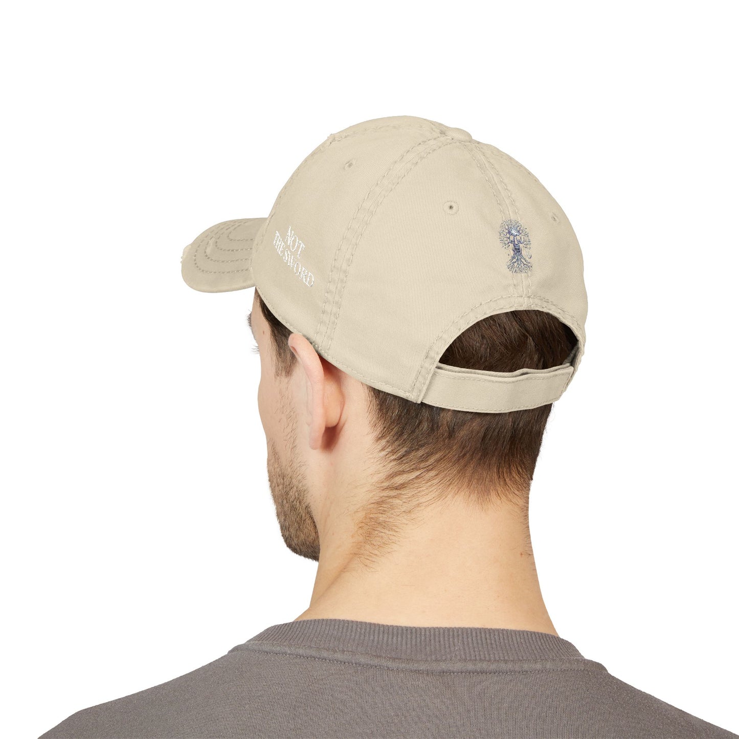 Distressed Dad Hat - World at Large Embroidered Cap, Casual Hat for Every Day, Trendy Style, Birthday Gift, Summer Accessory