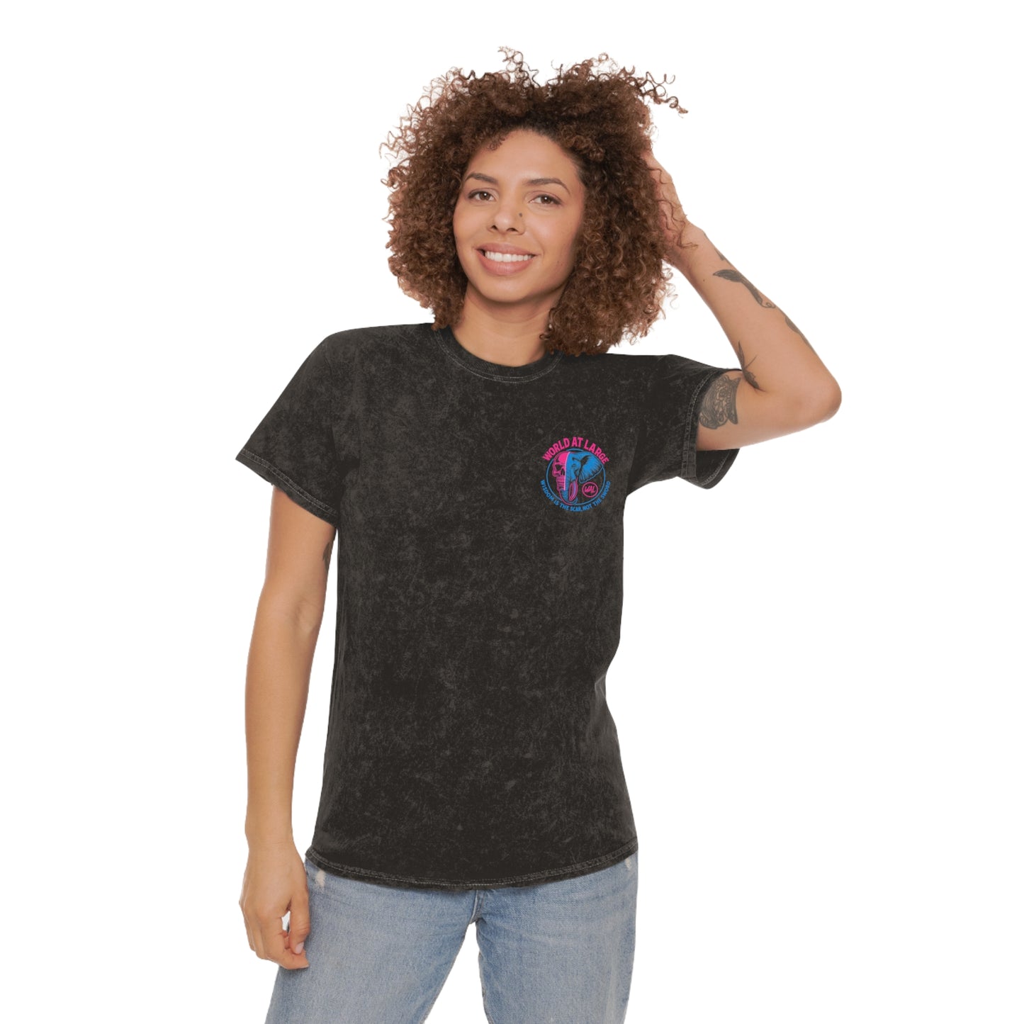 Unisex Mineral Wash T-Shirt with Quirky Cartoon Design, Casual Graphic Tee, Geeky Apparel, Anime Fan Shirt, Gift for Him and Her