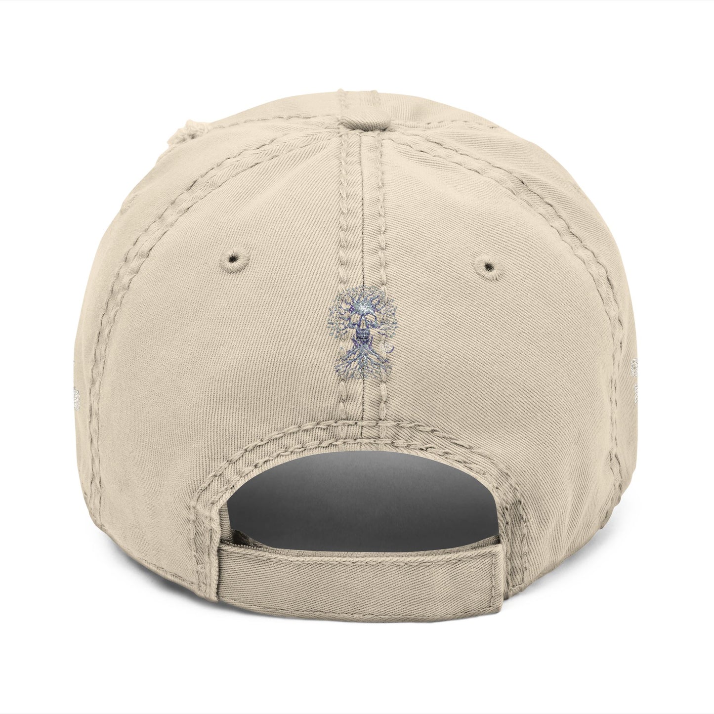 Distressed Dad Hat - World at Large Embroidered Cap, Casual Hat for Every Day, Trendy Style, Birthday Gift, Summer Accessory