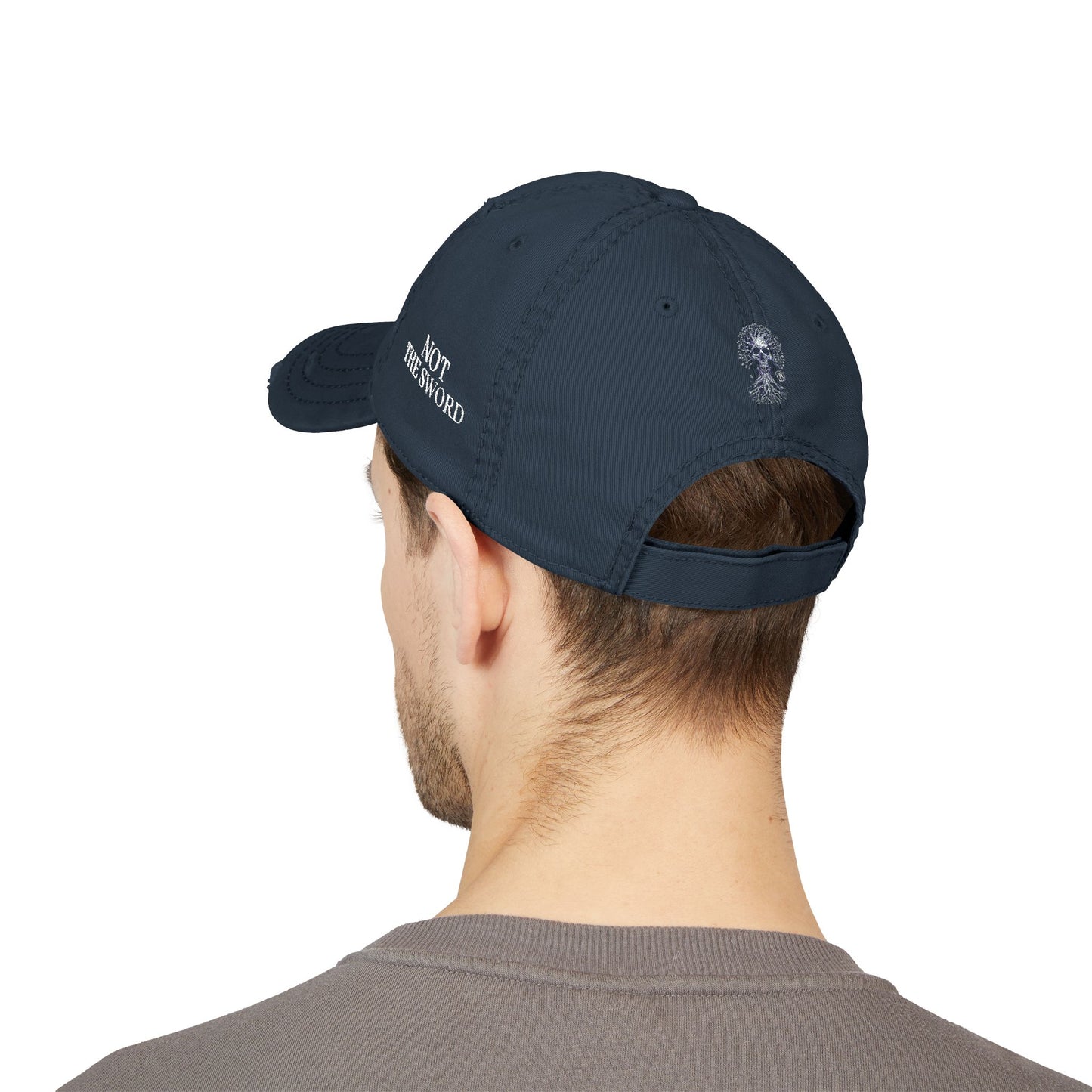 Distressed Dad Hat - World at Large Embroidered Cap, Casual Hat for Every Day, Trendy Style, Birthday Gift, Summer Accessory