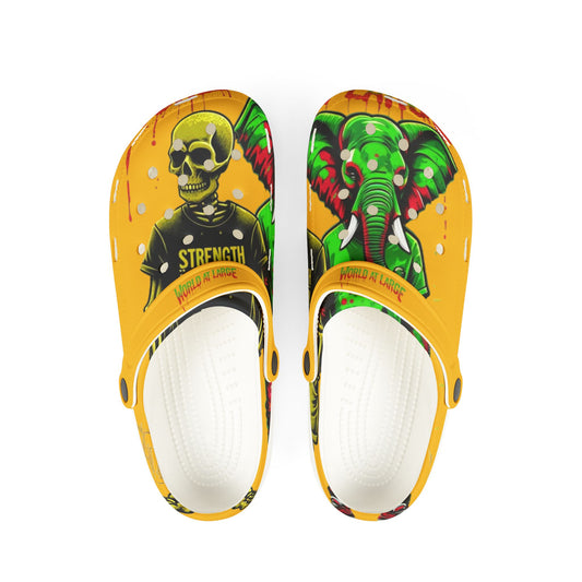 Vibrant Graphic Clogs, Fun Slip-On Shoes for Everyday Wear, Unique Gift for Animal Lovers, Ideal for Beach, Gardening, and Casual Outings