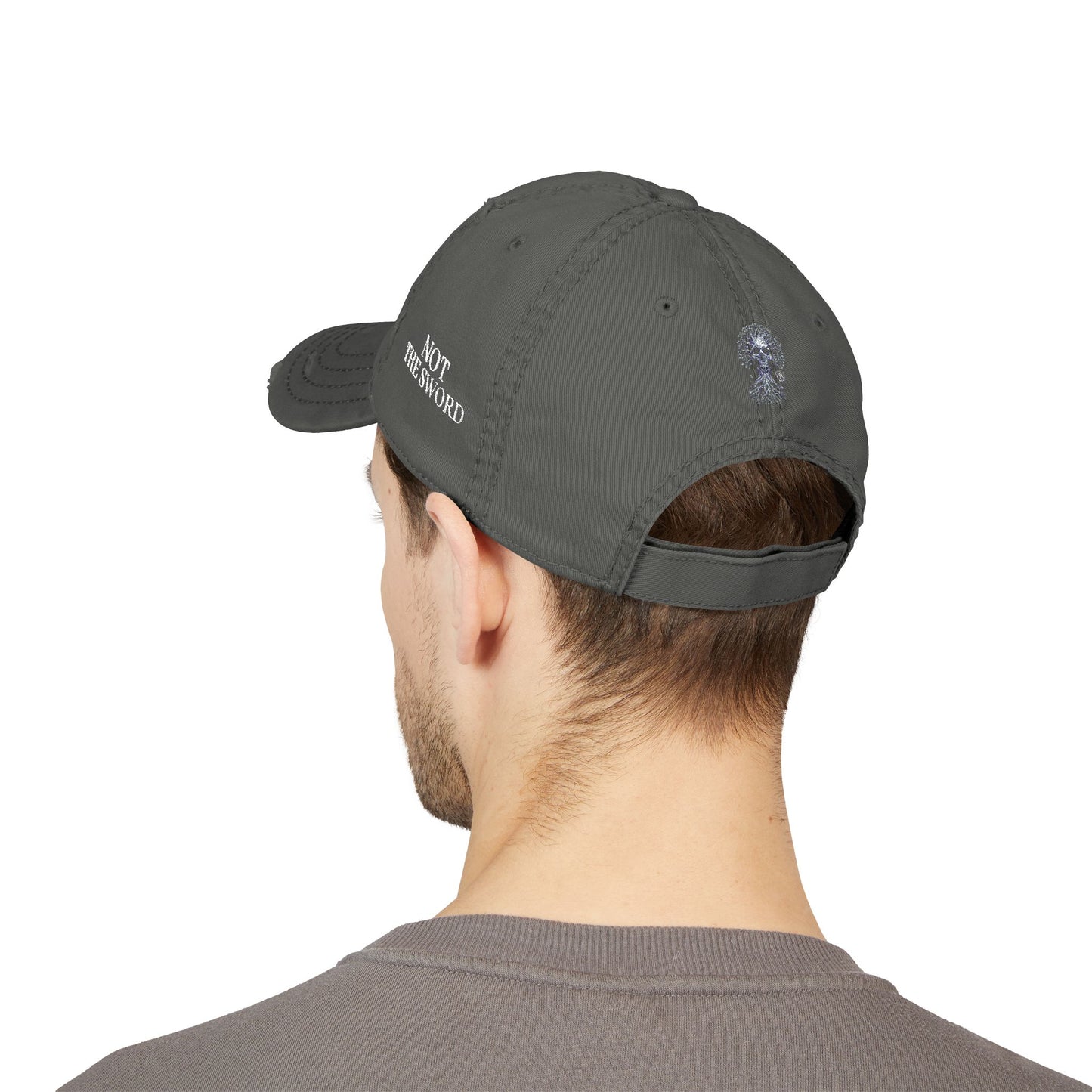 Distressed Dad Hat - World at Large Embroidered Cap, Casual Hat for Every Day, Trendy Style, Birthday Gift, Summer Accessory