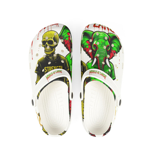 Bold Graphic EVA Foam Shoes, Unique Art Slip-Ons, Comfortable Summer Footwear, Trendy Casual Clogs, Perfect for Festivals, Unique Gift Idea